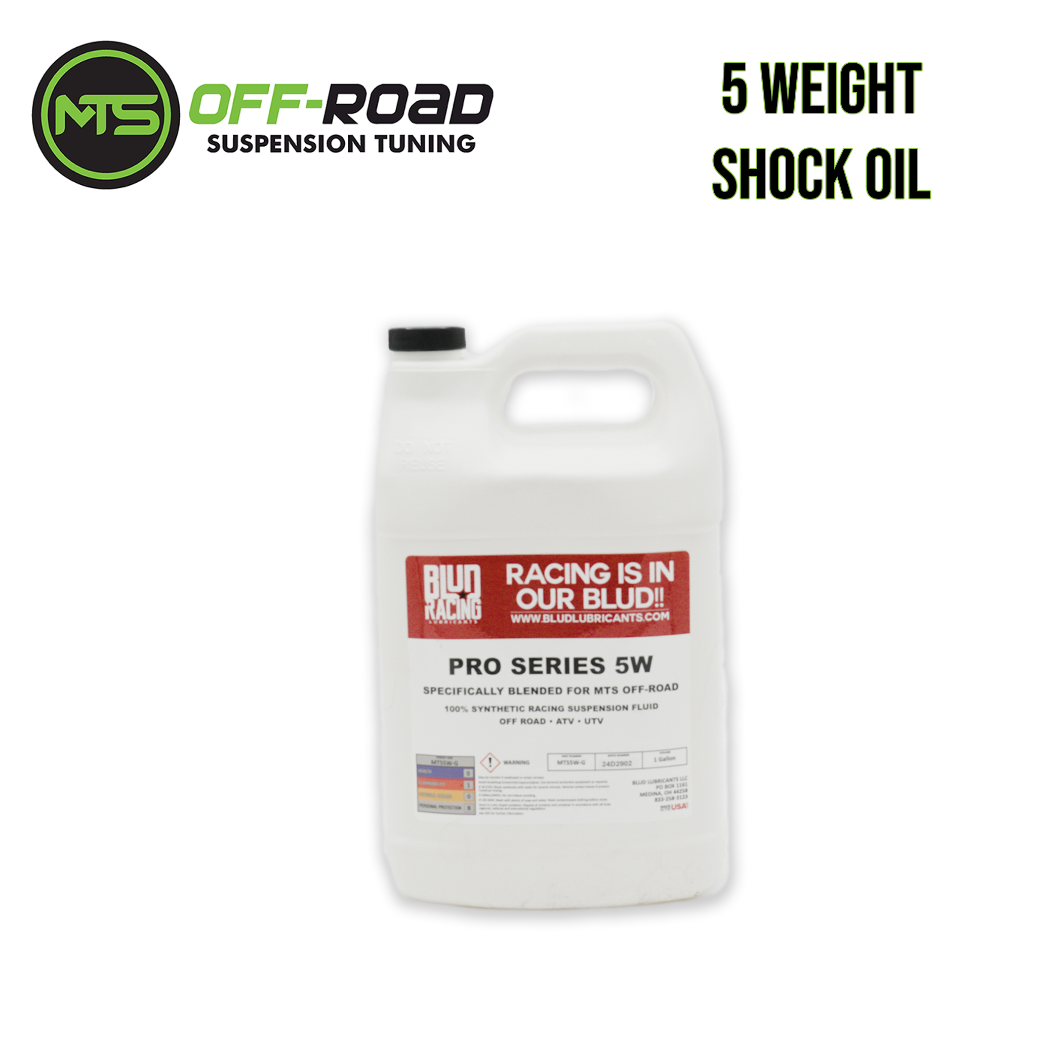 5W BLUD Racing Shock Oil 1 Gallon